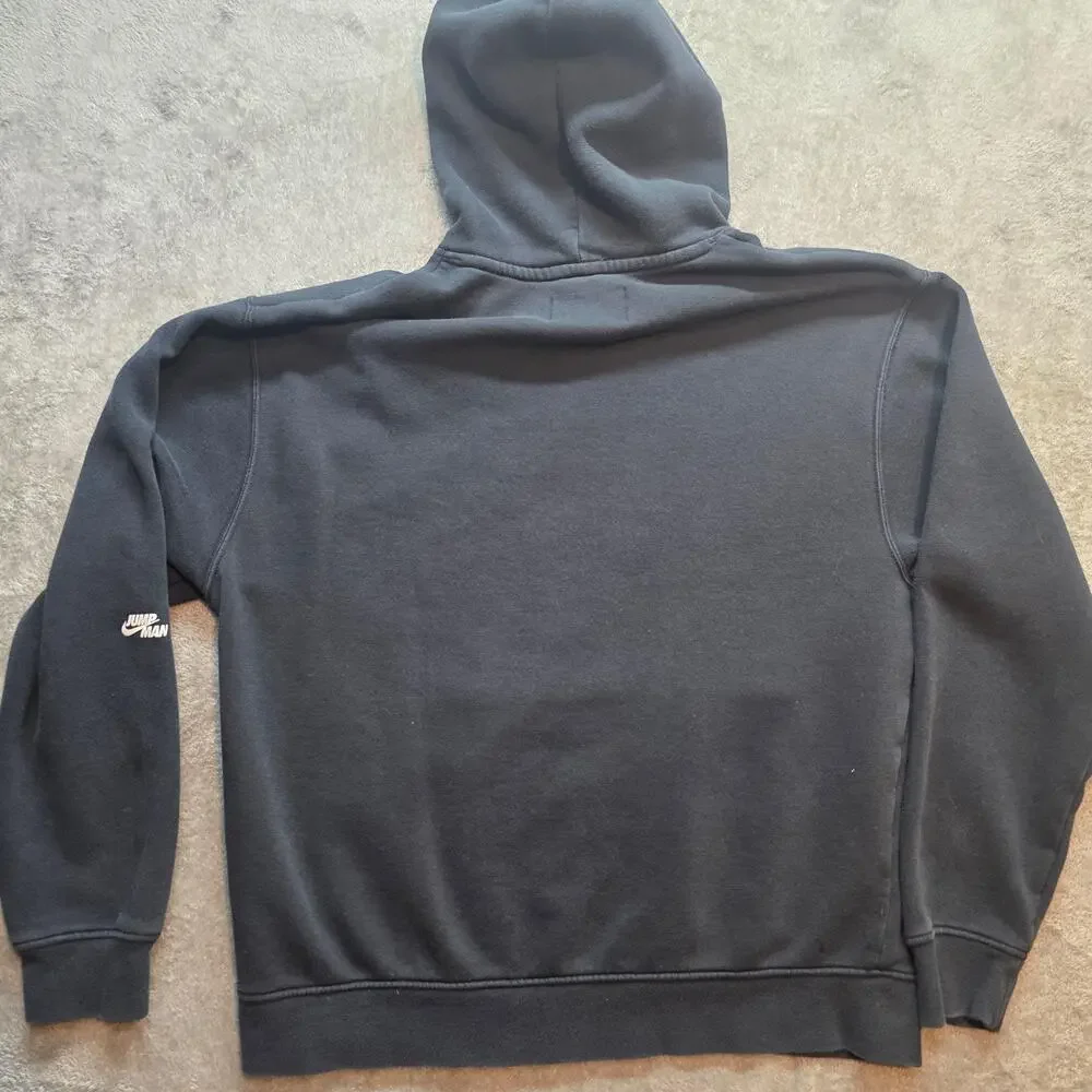 Jordan Jumpman Hoodie Mens M Black Fleece Pullover Leopard Graphic Sweatshirt